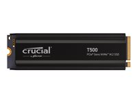 Crucial T500 - SSD - 4 TB - inbyggd - M.2 2280 - PCIe 4.0 x4 (NVMe) - integrerad kylfläns CT4000T500SSD5