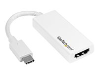 StarTech.com USB-C to HDMI Adapter - White - 4K 60Hz - High Speed - videokort - 24 pin USB-C hane till HDMI hona - 15 cm - vit - stöd för 4K CDP2HD4K60W