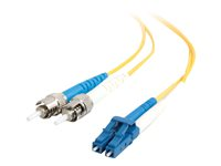 C2G LC-ST 9/125 OS1 Duplex Singlemode PVC Fiber Optic Cable (LSZH) - Patch-kabel - ST enkelläge (hane) till LC enkelläge (hane) - 3 m - 3 m - fiberoptisk - duplex - 9 / 125 mikrometer - OS1 - halogenfri - gul 85597