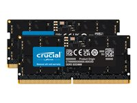 Crucial - DDR5 - sats - 32 GB: 2 x 16 GB - SO DIMM 262-pin - 2400 MHz / PC5-38400 - CL40 - 1.1 V - ej buffrad - icke ECC CT2K16G48C40S5