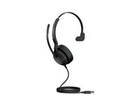 Jabra Evolve2 50 MS Mono - Headset - på örat - kabelansluten - aktiv brusradering - USB-A - svart - Zoomcertifierad, Certifierad för Microsoft-teams, Cisco Webex Certified, Alcatel-Lucent-certifierad, Unify-certifierad, Google Meet-certifierad, Amazon Chime-certifierad 25089-899-999