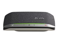 HP Poly Sync 20+ - Smart högtalartelefon - Bluetooth - kabelansluten, trådlös - USB-A - silver, svart - Certifierad för Microsoft-teams, Zoomcertifierad 772C6AA