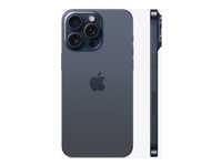 Apple iPhone 15 Pro Max - 5G smartphone - dual-SIM / Internminne 256 GB - OLED-skärm - 6.7" - 2796 x 1290 pixels (120 Hz) - 3 st. bakre kameror 48 MP, 12 MP, 12 MP - front camera 12 MP - blått titan MU7A3QN/A