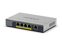 NETGEAR Easy Smart GS105EP - Switch - L3 - smart - 1 x 10/100/1000 + 4 x 10/100/1000 (PoE+) - skrivbordsmodell, väggmonterbar - PoE+ (63 W) GS105EP-100EUS
