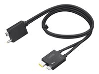 Lenovo Split Cable - Thunderbolt-kabel - USB-C/DC-strömuttag till USB-C, Slim Tip - Thunderbolt 4 - 70 cm - svart - för ThinkCentre M75t Gen 2 11W5 4X91K16970