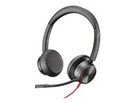 HP Poly Blackwire 8225 - Blackwire 8200 series - headset - på örat - kabelansluten - aktiv brusradering - USB-C - svart - Certifierad för Microsoft-teams, UC-certifierad 8X225AA