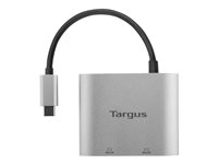 Targus - Videokort - 24 pin USB-C hane till HDMI hona - silver - stöd för 4K ACA947EU