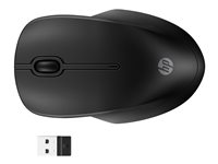 HP 255 - Mus - 3 knappar - trådlös - 2.4 GHz, Bluetooth - trådlös USB-mottagare - svart 8R3U1UT