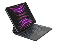 Belkin Connect Pro - Tangentbord och foliefodral (skyddsfodral) - med magnetiskt stativ - med pekdyna - bakgrundsbelyst - trådlös - Bluetooth - för Apple 13-inch iPad Pro (M4) BBZ003AY-V2