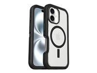 OtterBox Defender Series XT - Baksidesskydd för mobiltelefon - robust - MagSafe-kompatibilitet - plast - dark side (genomskinlig/svart) - för Apple iPhone 16 77-96059