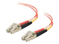 C2G Low-Smoke Zero-Halogen - Patch-kabel - LC multiläge (hane) till LC multiläge (hane) - 5 m - 5 m - fiberoptisk - 50/125 mikron - orange 85338