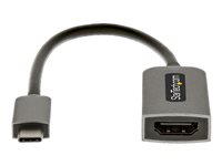 StarTech.com USB C till HDMI-adapter - 4K 60 Hz video, HDR10 - USB-C till HDMI 2.0b adapterdongel - USB Type-C DP alt-läge till HDMI-monitor/skärm/TV - USB C till HDMI-konverterare - Videokort - 24 pin USB-C hane till HDMI hona - 13 cm - rymdgrå - 4K60Hz (3840 x 2160) stöd, aktiv USBC-HDMI-CDP2HD4K60