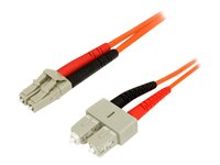 StarTech.com 2m Fiber Optic Cable - Multimode Duplex 62.5/125 - LSZH - LC/SC - OM1 - LC to SC Fiber Patch Cable (FIBLCSC2) - Nätverkskabel - LC multiläge (hane) till SC-läge (multi-mode) (hane) - 2 m - 2 m - fiberoptisk - duplex - 62,5/125 mikron FIBLCSC2