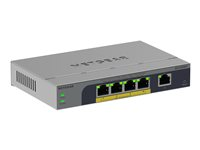 NETGEAR Easy Smart GS105EPP - Switch - high-power - L3 - smart - 1 x 10/100/1000 + 4 x 10/100/1000 (PoE+) - skrivbordsmodell, väggmonterbar - PoE+ (120 W) GS105EPP-100EUS