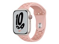 Apple Nike - Band för smart klocka - 140 - 210 mm - pink Oxford, rose whisper - för Watch Hermès Series 9, SE 3, Series 10, Series 11, Series 8, Series 9, Ultra 2, Ultra 3 MN6Q3ZM/A