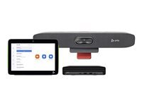 HP Poly Studio Small Room Bundle - För zoomningsrum - paket för videokonferens (Poly TC10 pekstyrenhet, HP Mini Conferencing PC, Poly Studio R30 video bar) - Zoomcertifierad, Certifierad för Microsoft-teams - sand - power adapter included 9C970AA