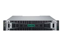 HPE Modular Smart Array 2070 10/25GbE iSCSI SFF Storage - Halvledarenhet/hårddisk-array - 92 TB - 24 fack (SAS-3) - SSD 7.68 TB x 12 - iSCSI (10 GbE), iSCSI (25 GbE) (extern) - kan monteras i rack - 2U - med 4 x 10Gb iSCSI XCVR-transceiver P84183-B25