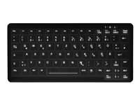 Active Key MedicalKey AK-C4110 - Tangentbord - sanitizable, fully sealed, IP68 - compact - bakgrundsbelyst - USB - QWERTY - Nordisk - svart AK-CB4110F-US-B/NOR