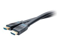 C2G 100ft (30.5m) C2G Performance Series Ultra Flexible Active High Speed HDMI Cable - 4K 30Hz In-Wall, CMG (FT4) Rated - High Speed - HDMI-kabel - HDMI hane till HDMI hane - 30.5 m - svart - aktiv, Enkelriktad, 4K30Hz stöd C2G10386