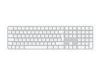 Apple Magic Keyboard with Touch ID and Numeric Keypad - Tangentbord - USB-C - trådlös - Bluetooth - AZERTY - fransk - vita tangenter MXK73F/A