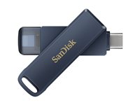 SanDisk Phone Drive - USB flash-enhet - 128 GB - USB-C / Lightning - metallisk himmel SDIXD0N-128G-GN6NE