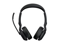 Jabra Evolve2 55 UC Stereo - Headset - på örat - Bluetooth - trådlös - aktiv brusradering - USB-A - svart - Optimerad för UC 25599-989-999