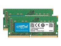Crucial - DDR4 - sats - 64 GB: 2 x 32 GB - SO DIMM 260-pin - 1333 MHz / PC4-21300 - CL19 - 1.2 V - ej buffrad - icke ECC - för Apple iMac (Tidigt 2019); Mac mini (Sent 2018) CT2K32G4S266M