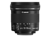 Canon EF-S - Vidvinkelzoomobjektiv - 10 mm - 18 mm - f/4.5-5.6 IS STM - Canon EF/EF-S - för EOS 100, 1200, 650, 70, 700, Kiss X6i, Kiss X7, Kiss X70, Kiss X7i, Rebel SL1, Rebel T5i 9519B005