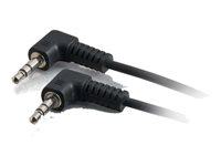 C2G Value Series - Ljudkabel - mini-phone stereo 3.5 mm hane till mini-phone stereo 3.5 mm hane - 10 m - skärmad - svart - 90° anslutning, högervinklad kontakt 80141