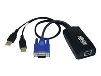 Eaton Tripp Lite Series USB (2) Server Interface Unit Virtual Media KVM Switch HD15 USB RJ45 - Adapter för tangentbord/video/mus/USB - HD-15 (VGA) (hane) till USB, RJ-45 B078-101-USB2