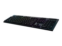 Logitech Gaming G915 - Tangentbord - bakgrundsbelyst - trådlös - USB, Bluetooth, 2.4 GHz - hela norden - tangentbrytare: GL Clicky - svart 920-009108