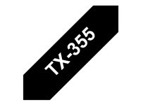 Brother TX - Vitt på svart - Rulle (2,4 cm) 1 kassett(er) bandlaminat - för P-Touch PT-30, PT-7000, PT-8000, PT-PC TX355