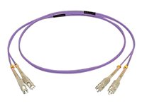 C2G 1m SC/SC OM4 LSZH Fibre Patch - Purple - Patch-kabel - SC-läge (multi-mode) (hane) till SC-läge (multi-mode) (hane) - 1 m - 1 m - fiberoptisk - duplex - 50/125 mikron - OM4 - lila 81739