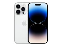 Apple iPhone 14 Pro - 5G smartphone - dual-SIM / Internminne 512 GB - OLED-skärm - 6.1" - 2556 x 1179 pixlar (120 Hz) - 3 st. bakre kameror 48 MP, 12 MP, 12 MP - front camera 12 MP - silver MQ1W3QN/A