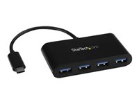 StarTech.com USB-C-hubb med 4 portar - USB-C till 4x USB-A - USB 3.0-hubb - bussdriven - Hubb - 4 x SuperSpeed USB 3.0 - skrivbordsmodell HB30C4AB