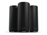 NETGEAR Orbi 870 Series RBE873 - Wifi-system - (router, 2 förstärkare) - upp till 9000 kvadratfot - mesh 10GbE, 2.5GbE, Wi-Fi 7 flera band RBE873B-100EUS