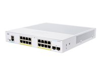 Cisco Business 250 Series CBS250-16P-2G - Switch - L3 - smart - 16 x 10&#x2F;100&#x2F;1000 &#40;PoE+&#41; + 2 x Gigabit SFP - rackmonterbar - PoE+ &#40;120 W&#41; CBS250-16P-2G-EU