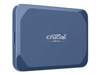 Crucial X10 - SSD - krypterat - 2 TB - extern (portabel) - USB 3.2 Gen 2x2 (USB-C kontakt) - 256 bitars AES - matt blå CT2000X10SSD9