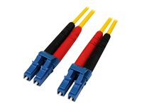 StarTech.com 4m Fiber Optic Cable - Single-Mode Duplex 9/125 - LSZH - LC/LC - OS1 - LC to LC Fiber Patch Cable (SMFIBLCLC4) - Patch-kabel - LC enkelläge (hane) till LC enkelläge (hane) - 4 m - 4 m - fiberoptisk - duplex - 9 / 125 mikrometer - OS1 - formpressad - gul - för P/N: SFP100BBXDST, SFP100BBXUST, SFP10GBBXDST, SFP10GBBXUST, SFP10GBLRST, SFP10GBZRST SMFIBLCLC4