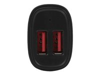 StarTech.com USB-billaddare med 2 portar - 24 W/4,8 A - Svart - Strömadapter för bil - 24 Watt - 4.8 A - 2 utdatakontakter (USB) - svart - för P/N: USBLT1MW, USBLT1MWS, USBLT2MBR, USBLT2MW, USBLT30CMW, USBLTM1MBK, USBLTM1MWH USB2PCARBKS