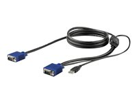 StarTech.com 6 ft. (1.8 m) USB KVM Cable for StarTech.com Rackmount Consoles - VGA and USB KVM Console Cable (RKCONSUV6) - Video/USB-kabel - mini-VGA (hane) till USB, HD-15 (VGA) (hane) - 1.8 m - för P/N: RKCONS1701, RKCONS1708K, RKCONS1716K, RKCONS17HD, RKCONS1908K, RKCONS1916K RKCONSUV6