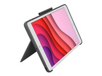 Logitech Combo Touch - Tangentbord och foliefodral - med pekdyna - bakgrundsbelyst - Apple Smart connector - QWERTY - nordiskt (danska/finska/norska/svenska) - oxford-grå - för Apple 10.9-inch iPad (10:e generation); iPad A16 Wi-Fi, A16 Wi-Fi + Cellular 920-011440