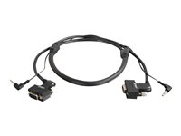 C2G VGA270 UXGA Monitor Cable - VGA-/ljudkabel - HD-15 (VGA), mini-phone stereo 3.5 mm (hane) till HD-15 (VGA), mini-phone stereo 3.5 mm (hane) - 7 m - tumskruvar, högervinklad kontakt - svart 81165