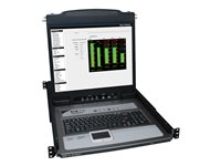 Eaton Tripp Lite Series 8-Port Rack Console KVM Switch w/19" LCD & 8 PS2/USB Cables 1U - KVM-konsol med omkopplare för tangentbord/video/mus - 8 portar - 19" - kan monteras i rack - 1280 x 1024 @ 75 Hz - VGA - svart - 1U B020-U08-19-K