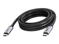 Vision - USB-kabel - 24 pin USB-C (hane) till 24 pin USB-C (hane) - USB 3.2 - 3 A - 4K60Hz stöd - svart TC 15MUSBC/BL