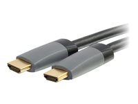 C2G 2m (6ft) HDMI Cable with Ethernet - High Speed CL2 In-Wall Rated - M/M - HDMI-kabel med Ethernet - HDMI hane till HDMI hane - 2 m - skärmad - svart 42522