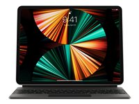 Apple Magic Keyboard - Tangentbord och foliefodral - med pekdyna - bakgrundsbelyst - Apple Smart connector - AZERTY - fransk - svart - för 12.9-inch iPad Pro (3rd generation, 4th generation, 5th generation, 6th generation); 13-inch iPad Air (M2, M3) MJQK3F/A