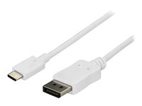 StarTech 1,8 m USB-C till DisplayPort-kabel - 4K 60Hz - Vit - DisplayPort-kabel - USB-C (hane) till DisplayPort (hane) - Displayport 1.2/Thunderbolt 3 - 1.8 m - 4K60Hz (3840 x 2160) stöd - vit CDP2DPMM6W