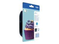 Brother LC123C - Lång livslängd - cyan - original - blister - bläckpatron - för Brother DCP-J132, J172, J552, J752, MFC-J245, J470, J4710, J650, J6520, J6720, J6920, J870 LC123CBP