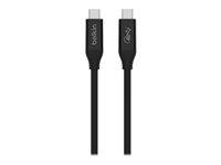 Belkin CONNECT - USB-kabel - USB-C (hane) till USB-C (hane) - USB 2.0 / USB 3.2 / USB4 / Thunderbolt 3 - 80 cm - USB-strömförsörjning (100W) INZ001BT0.8MBK